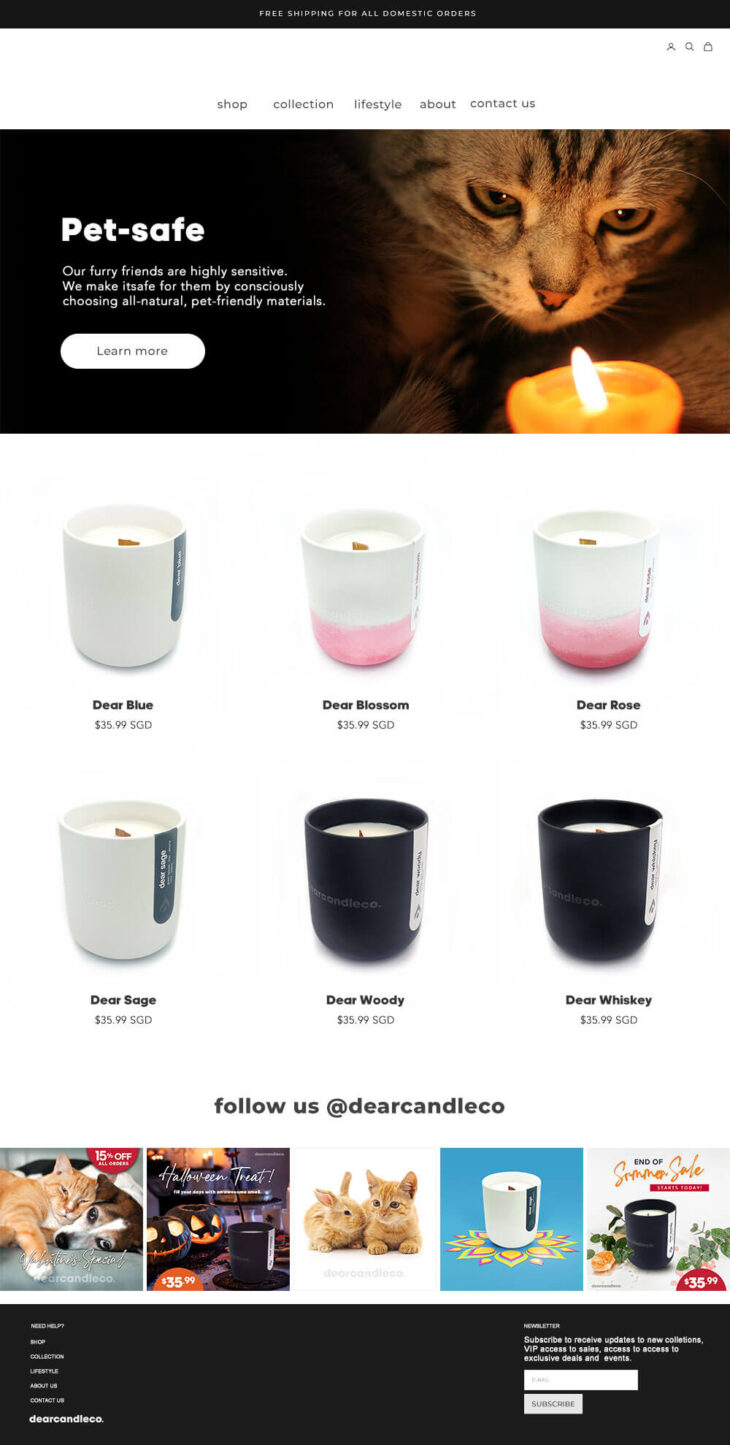 Dearcandle Website