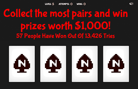 Pre-lander Memory Game